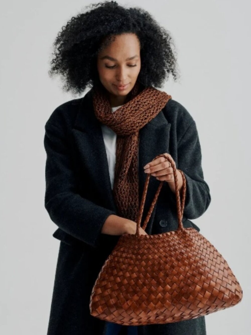Dragon Diffusion Santa Croce Big Tan Tapered Leather Shopper